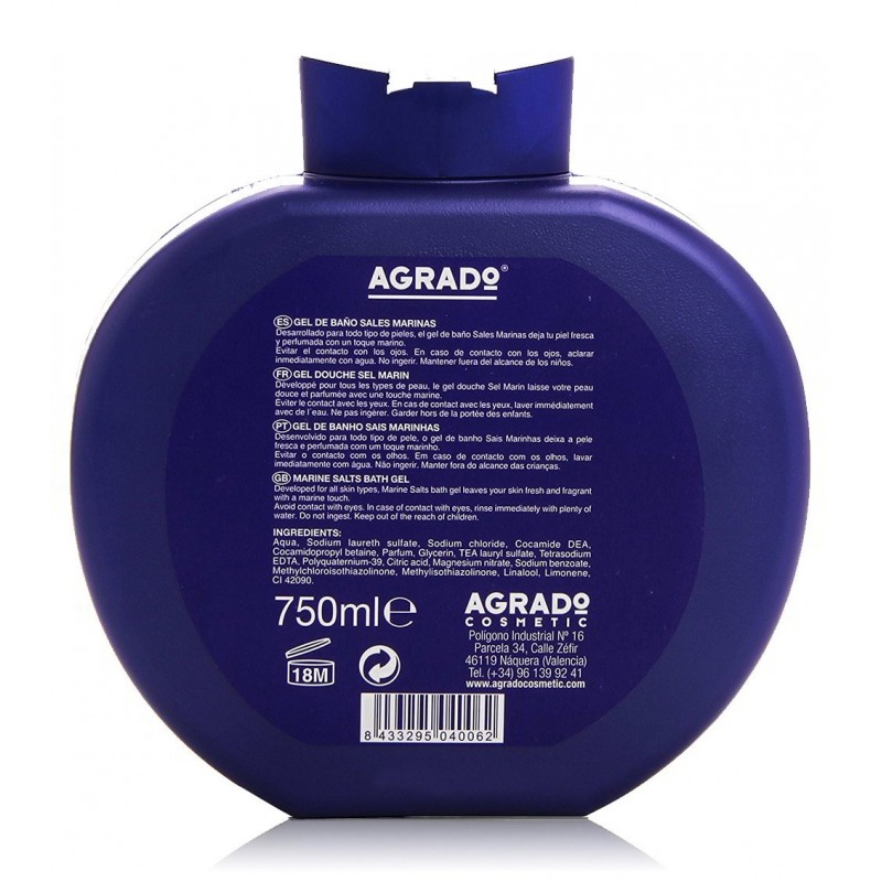 شامپو بدن کرمی آگرادو Agrado حاوی نمک دریایی