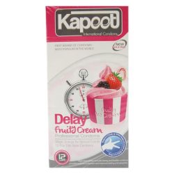 کاندوم تاخیری 12 عددی کاپوت Kapoot مدل فروتی کرم