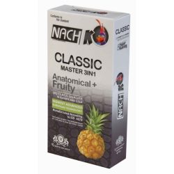 کاندوم میوه ای ناچ Nach مدل آناتومیک بسته 12 عددی