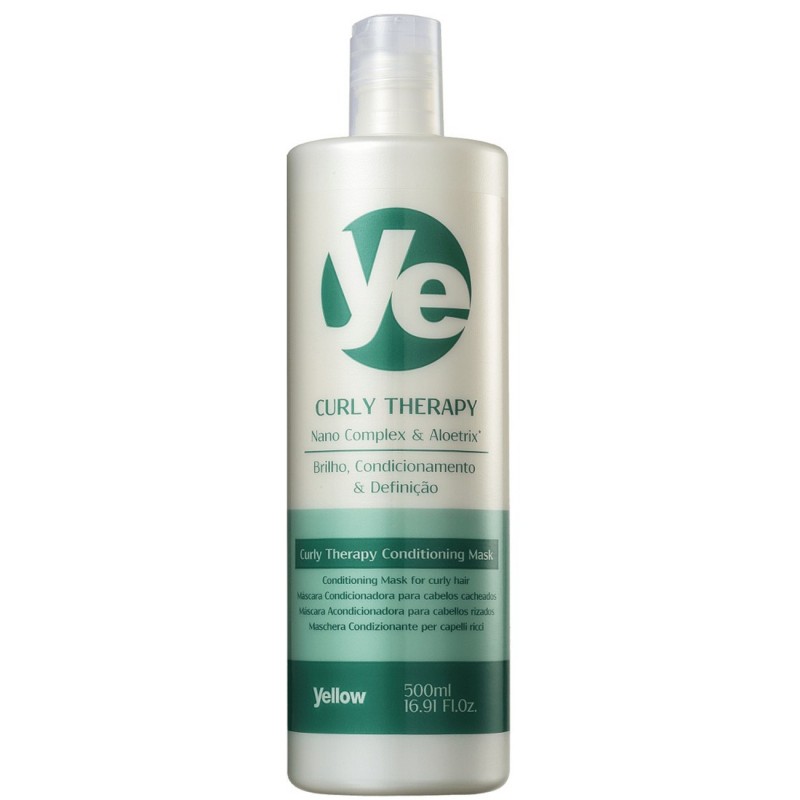 ماسک نرم کننده موهای فر یلو Yellow مدل کرل تراپی حجم 500 میل
