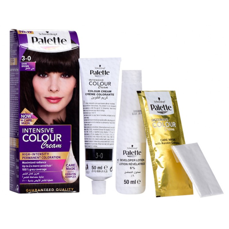 کیت رنگ موی پلت سری Intensive مدل Dark Brown شماه 0-3