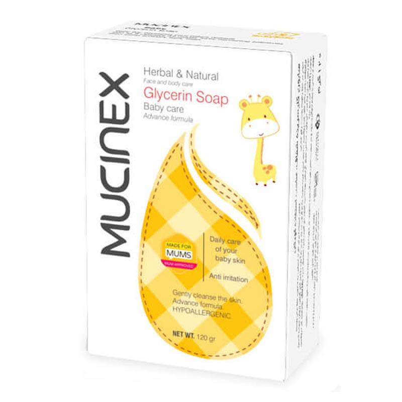 صابون گلیسیرینه ماسینکس Mucinex مخصوص کودکان حجم 120 گرم
