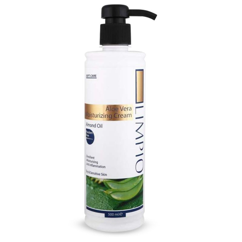 کرم مرطوب کننده لیمپیو Limpio حاوی آلوورا و روغن بادام 500 میل