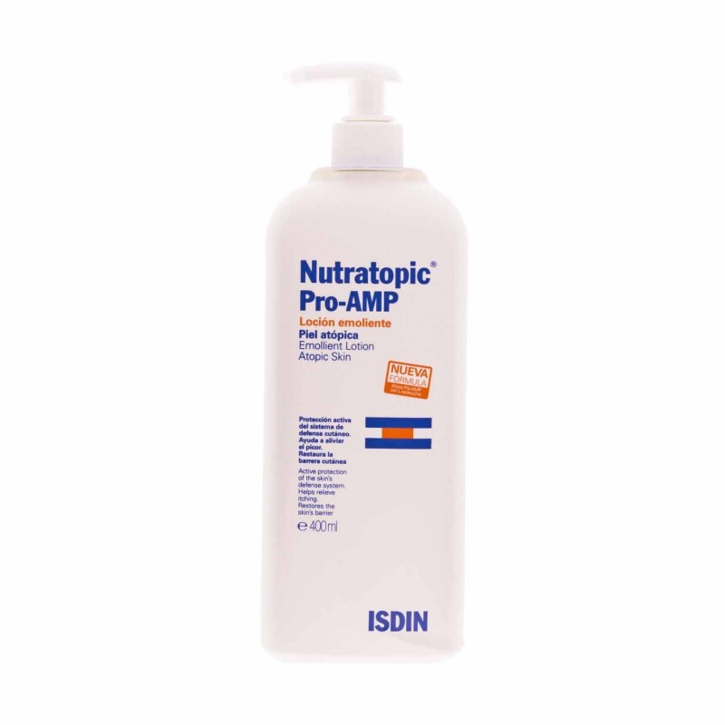 لوسیون نرم کننده ایزدین مدل Nutratopic pro AMP حجم 400 میلی لیتر