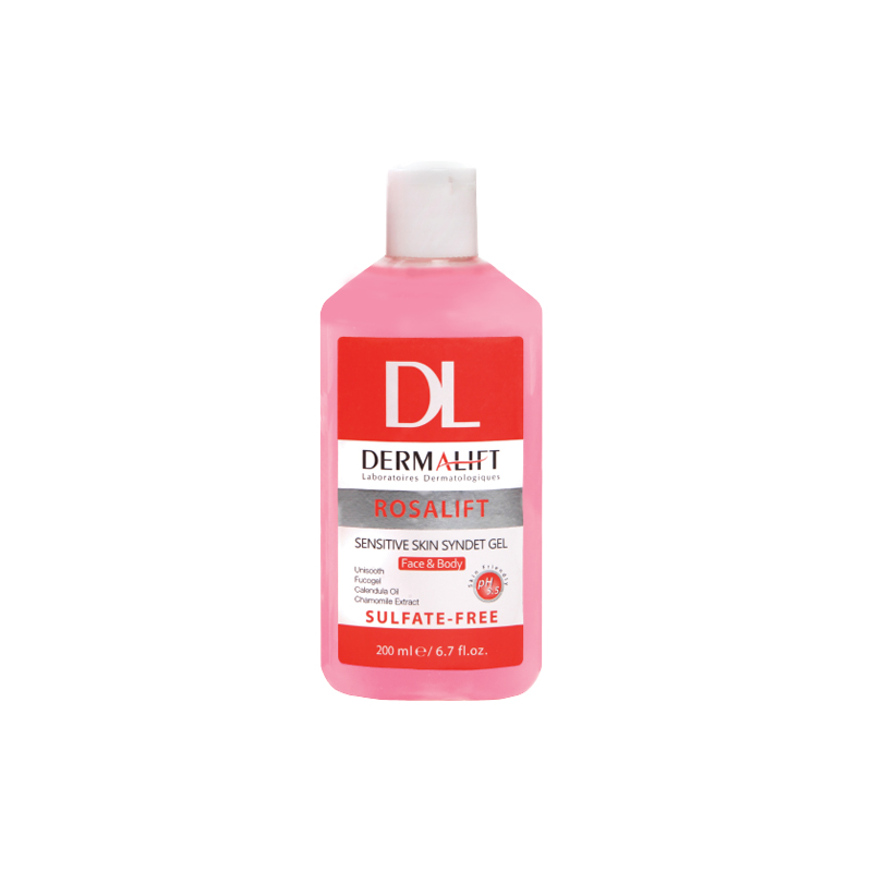ژل شستشوی پوست های حساس درمالیفت مدل RosaLift