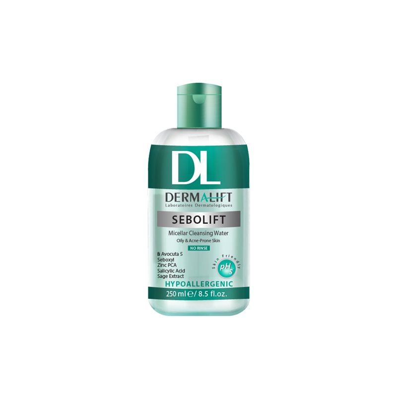 محلول پاک کننده آرایش پوست چرب درمالیفت مدل SeboLift