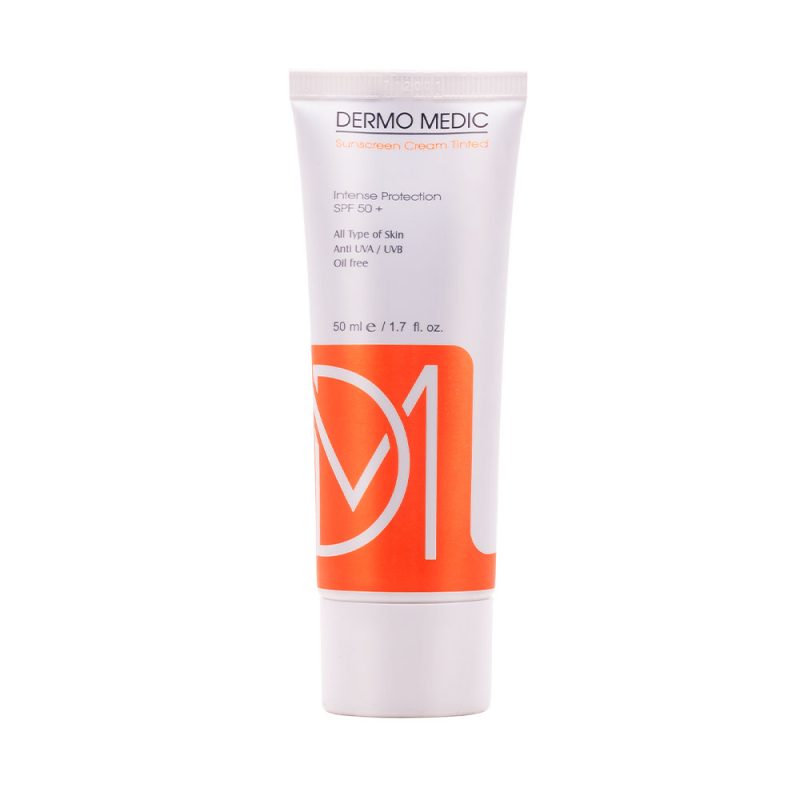 کرم ضد آفتاب رنگی SPF50 نچرال درمومدیک مناسب انواع پوست 50 میل