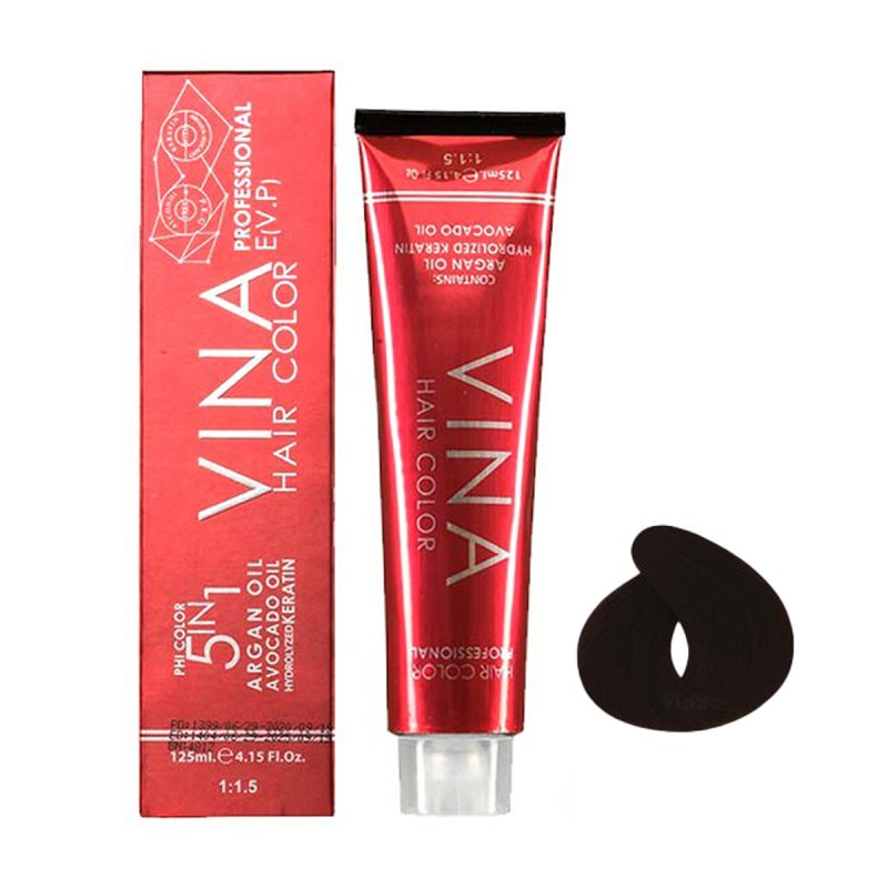 رنگ مو وینا شماره 4.3 رنگ قهوه ای طلایی متوسط