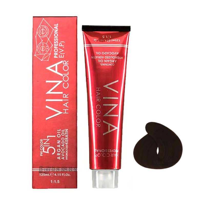 رنگ مو وینا شماره 5.3 رنگ قهوه ای طلایی روشن