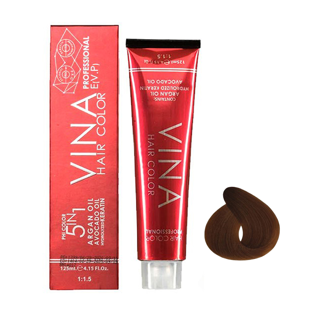 Vina Hair Color No 6.00 Intensive Dark Blonde رنگ مو وینا شماره 6.00 رنگ بلوند تیره قوی