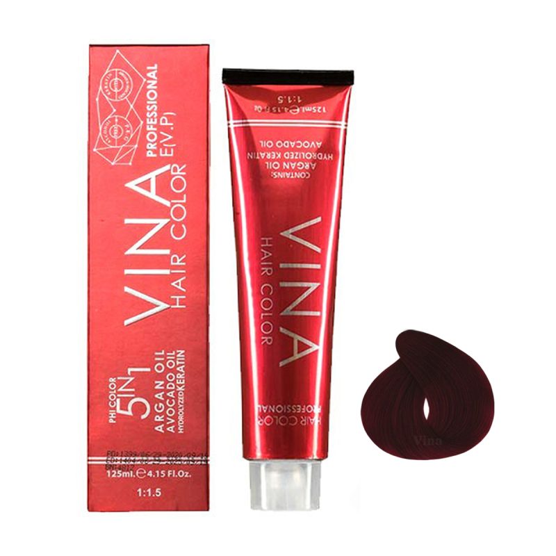 رنگ مو وینا شماره 6.65 رنگ انگوری متوسط