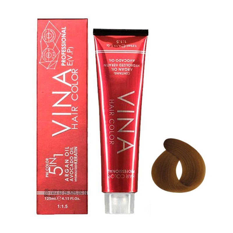 رنگ مو وینا شماره 8.730 رنگ چای عسلی