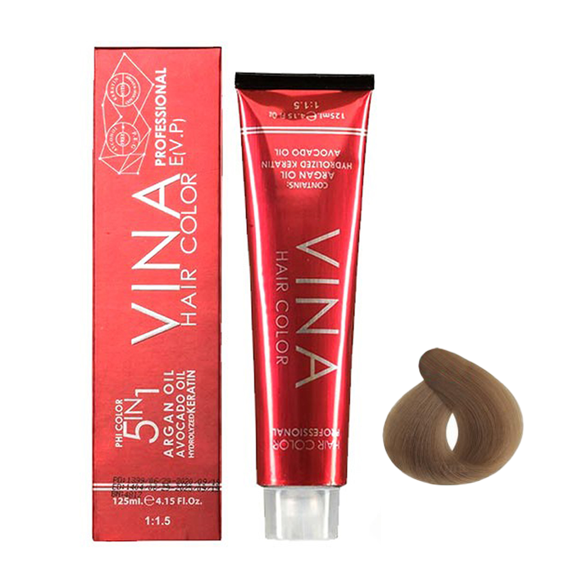 Vina Hair Color No 9.1 Extra Light Smoky Blonde رنگ مو وینا شماره 9.1 رنگ بلوند دودی خیلی روشن